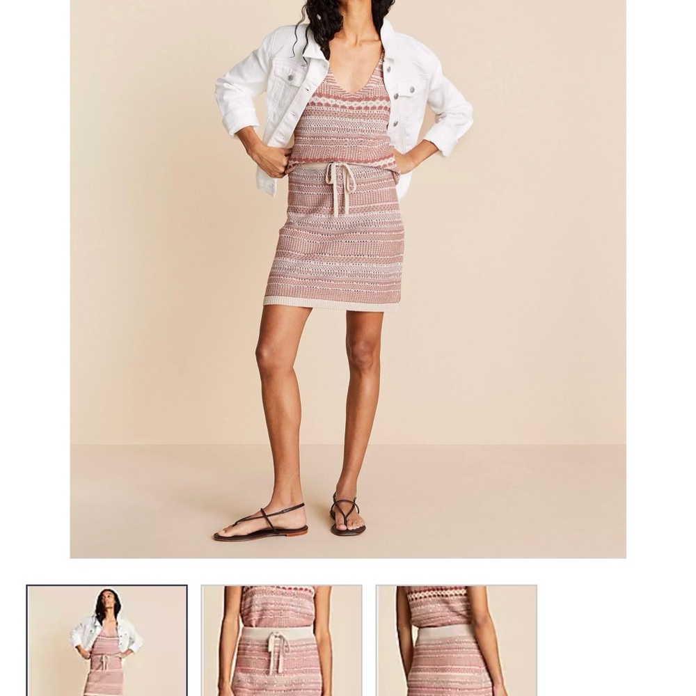 Lou & Grey Pink patterned skirt NWT M